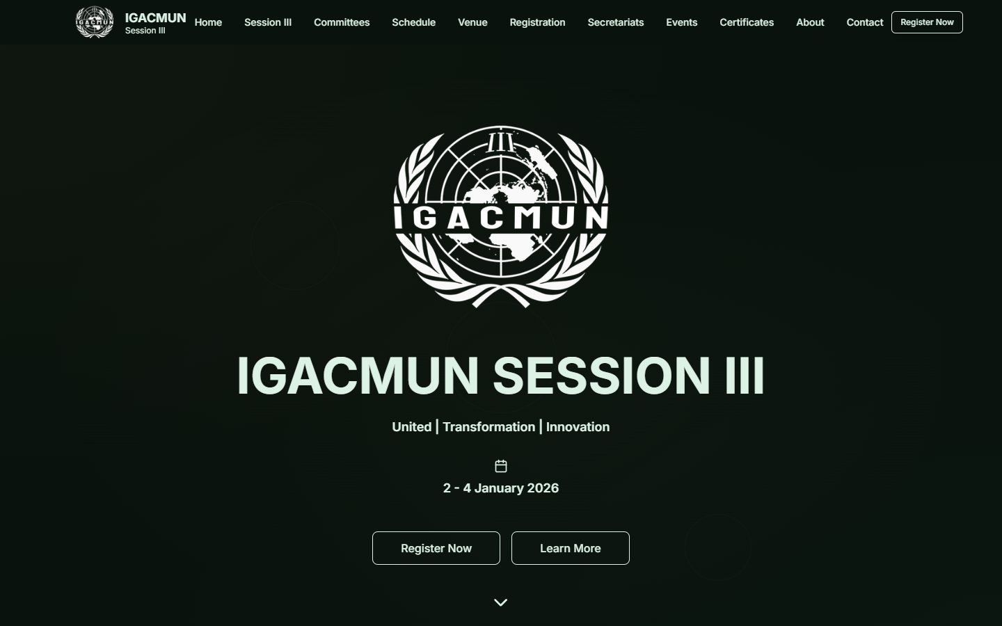 IGACMUN Session III — preview of the live project